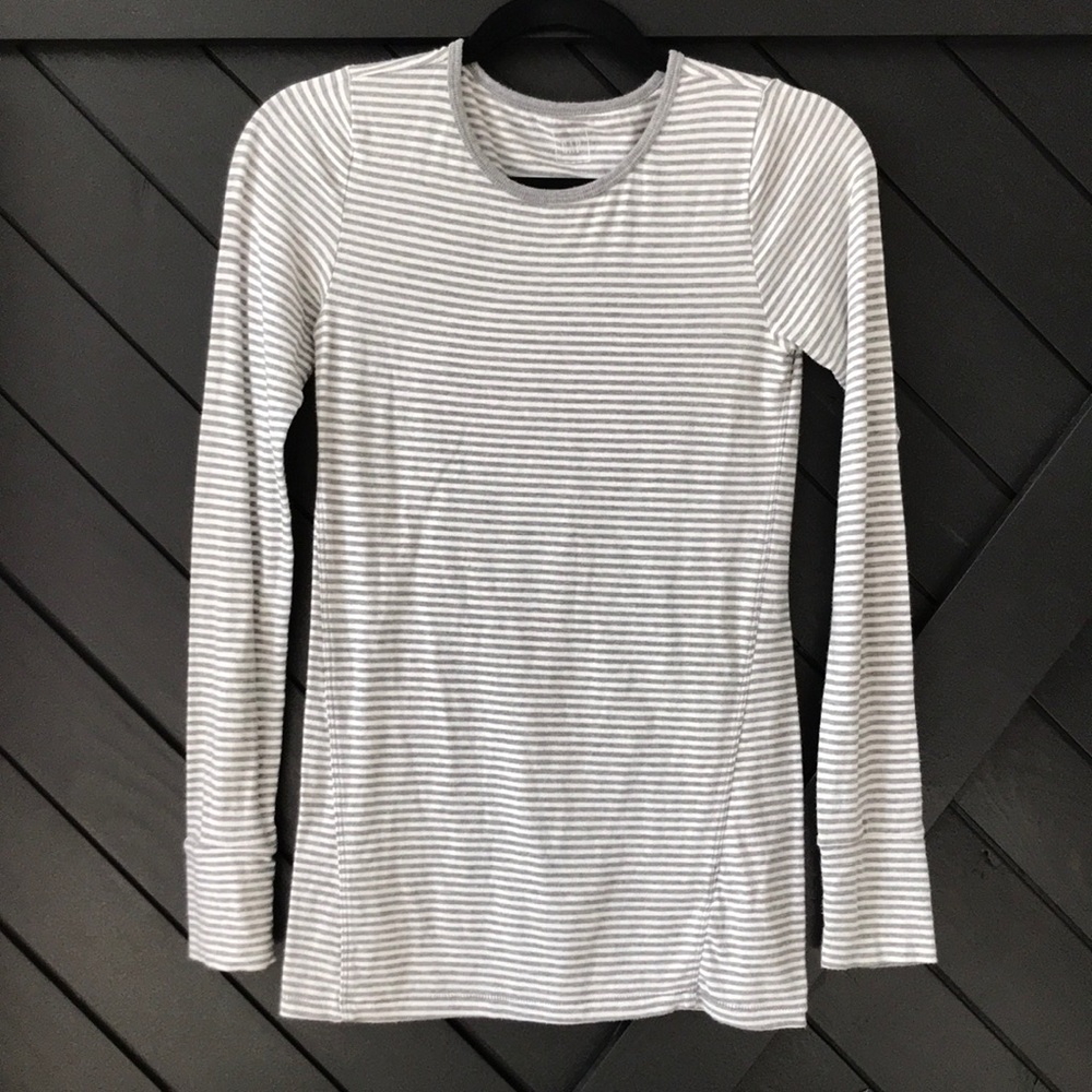 Gap Gray Striped Tee